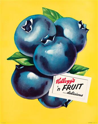 DESIGNER UNKNOWN. KELLOGGS / [BERRIES]. Group of 3 posters. 1964. Each approximately 23x17½ inches, 58½x44½ cm. Kellogg Co.